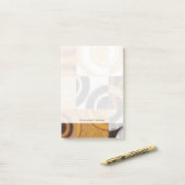 Moderne verf met cirkelpatronen post-it® notes (Op bureau)