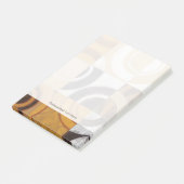 Moderne verf met cirkelpatronen post-it® notes (Schuin)