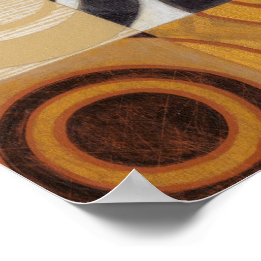 Moderne verf met cirkelpatronen poster (Hoek)