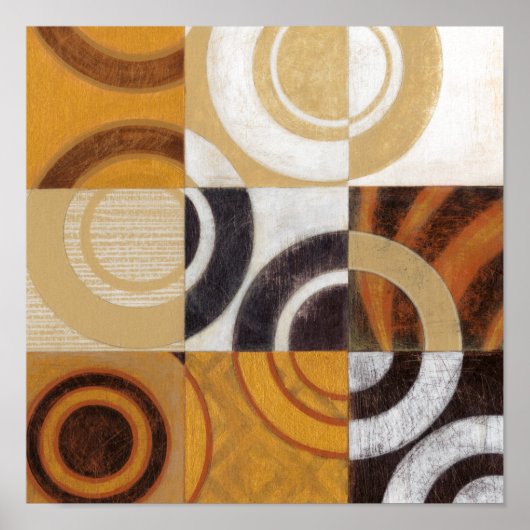 Moderne verf met cirkelpatronen poster (Voorkant)