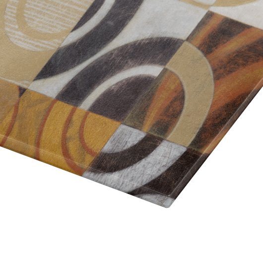 Moderne verf met cirkelpatronen snijplank (Hoek)