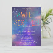 Moderne verf spat kleurrijk zoet 16 kaart (Staand voorkant)