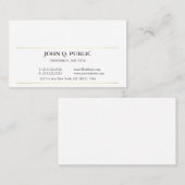 Moderne verfijnde eenvoudige effen goud gestreept visitekaartje (Voorkant / Achterkant)