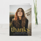 Moderne verfijnde Folie Afstuderen Dank u Folie Wenskaart (Voorkant)