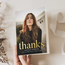 Moderne verfijnde Folie Afstuderen Dank u