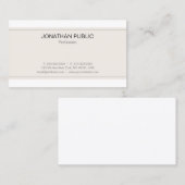 Moderne, verfijnde, minimale rendabele vlek visitekaartje (Voorkant / Achterkant)