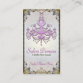 Moderne, verfijnde zilver Paarse goudsalon Afsprakenkaartje