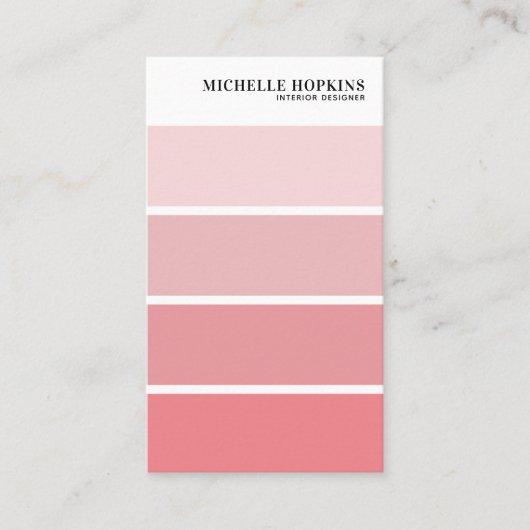 Moderne verfkleurstrook | binnenhuisarchitect visitekaartje (Voorkant)