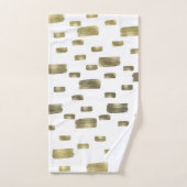 Moderne verfkwast goud koper brons glans bad handdoek (Handdoek)
