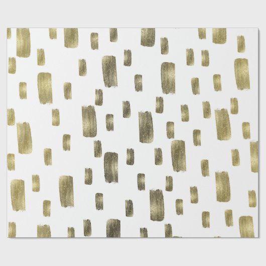 Moderne verfkwast goud koper brons glans cadeaupapier (Vlak)