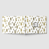 Moderne verfkwast goud koper brons glans gastenboek (Volledig)