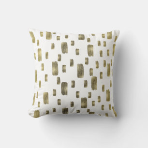 Moderne verfkwast goud koper brons glans kussen