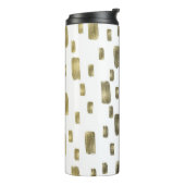 Moderne verfkwast goud koper brons glans thermosbeker (Gedraaid links)