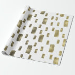 Moderne verfkwast Goud Koper Brons Glinstering Cadeaupapier<br><div class="desc">op maat gemaakt inpakpapier</div>