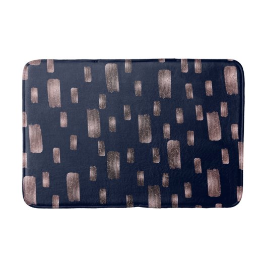 Moderne verfkwast Goud Koper Brons Glitter Badmat (Voorkant)