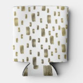 Moderne verfkwast Goud Koper Brons Glitter Blikjeskoeler (Voorkant)