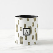 Moderne verfkwast Goud Koper Brons Glitter Mok (Midden)