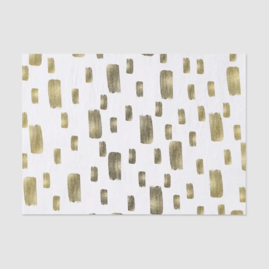 Moderne verfkwast Goud Koper Brons Glitter Tissuepapier (Voorkant)