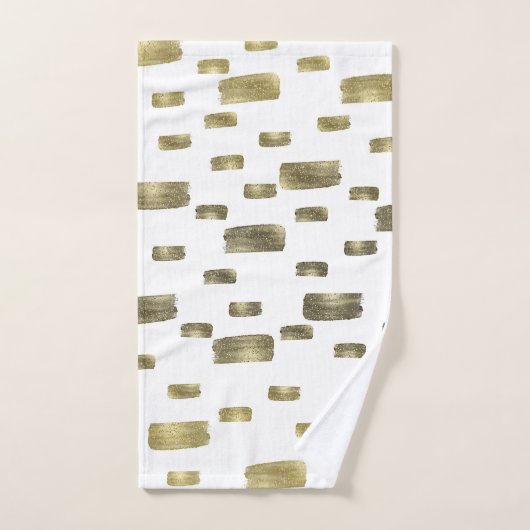 Moderne verfpenseel goudkoper Bronze Sparkle Bad Handdoek (Handdoek)