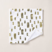 Moderne verfpenseel goudkoper Bronze Sparkle Bad Handdoek (Wasdoekje)