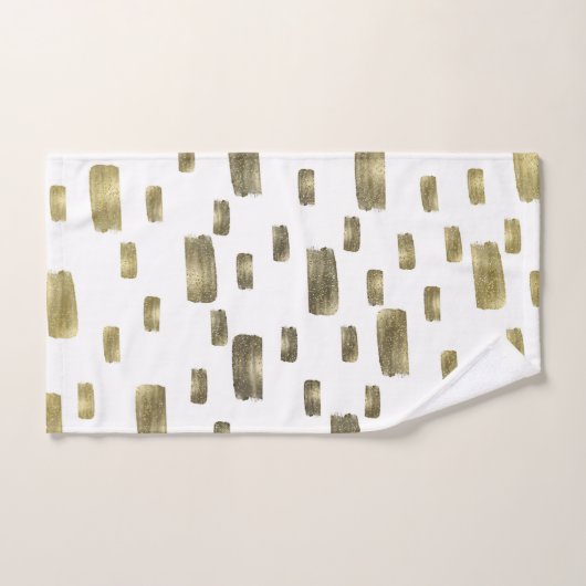 Moderne verfpenseel goudkoper Bronze Sparkle Bad Handdoek (Handdoek)