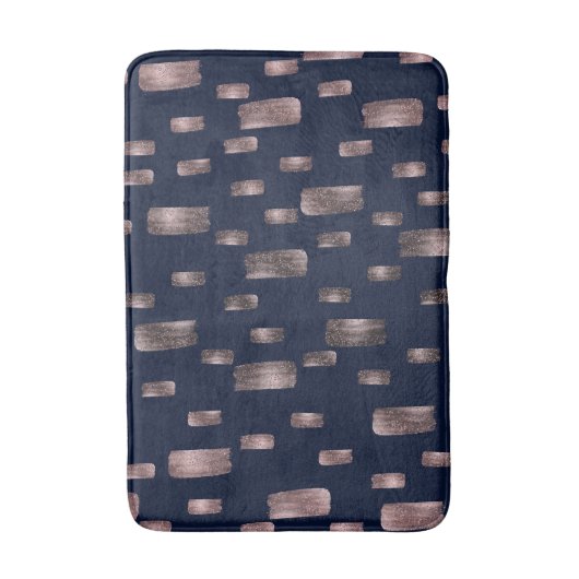 Moderne verfpenseel goudkoper Bronze Sparkle Badmat (Voorkant Verticaal)