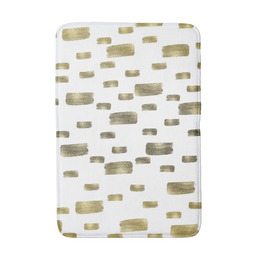 Moderne verfpenseel goudkoper Bronze Sparkle Badmat (Voorkant Verticaal)