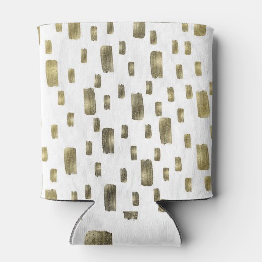 Moderne verfpenseel goudkoper Bronze Sparkle Blikjeskoeler (Achterkant)