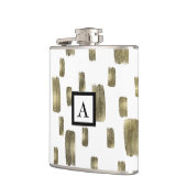 Moderne verfpenseel goudkoper Bronze Sparkle Heupfles (Links)