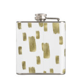 Moderne verfpenseel goudkoper Bronze Sparkle Heupfles (Achterkant)