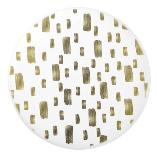 Moderne verfpenseel goudkoper Bronze Sparkle Keramische Knop (Voorkant)