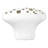 Moderne verfpenseel goudkoper Bronze Sparkle Keramische Knop (Zijkant)