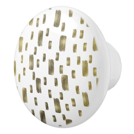 Moderne verfpenseel goudkoper Bronze Sparkle Keramische Knop (Rechts)