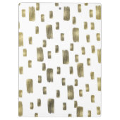 Moderne verfpenseel goudkoper Bronze Sparkle Klembord (Achterkant)