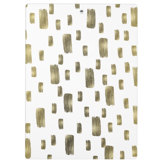 Moderne verfpenseel goudkoper Bronze Sparkle Klembord (Achterkant)