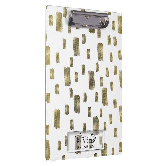 Moderne verfpenseel goudkoper Bronze Sparkle Klembord (Rechts)