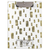 Moderne verfpenseel goudkoper Bronze Sparkle Klembord (Voorkant)