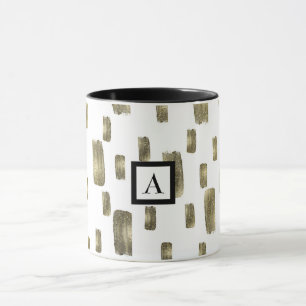 Moderne verfpenseel goudkoper Bronze Sparkle Mok