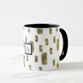 Moderne verfpenseel goudkoper Bronze Sparkle Mok (Voorkant rechts)