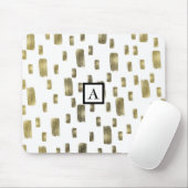 Moderne verfpenseel goudkoper Bronze Sparkle Muismat (Met muis)