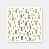 Moderne verfpenseel goudkoper Bronze Sparkle Servet (Voorkant)
