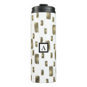 Moderne verfpenseel goudkoper Bronze Sparkle Thermosbeker (Voorkant)