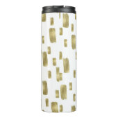 Moderne verfpenseel goudkoper Bronze Sparkle Thermosbeker (Achterkant)