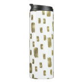 Moderne verfpenseel goudkoper Bronze Sparkle Thermosbeker (Geroteerd rechts)