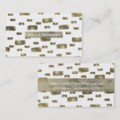 Moderne verfpenseel goudkoper Bronze Sparkle Visitekaartje (Voorkant / Achterkant)