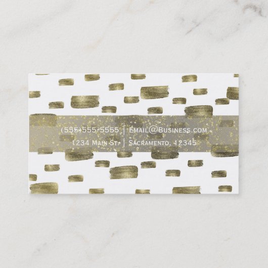 Moderne verfpenseel goudkoper Bronze Sparkle Visitekaartje (Achterkant)