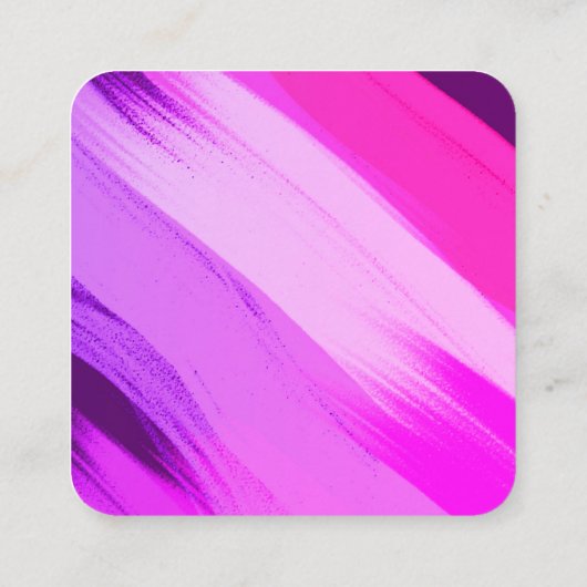 moderne verfslag abstract ontwerp paars vierkante visitekaartje (Achterkant)