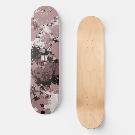 Moderne verfspatten gepersonaliseerd persoonlijk skateboard (Voorkant)