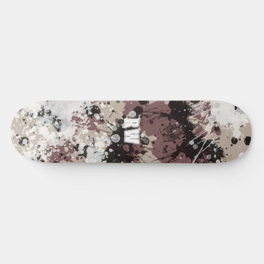 Moderne verfspatten gepersonaliseerd Skateboard (Horizontaal)