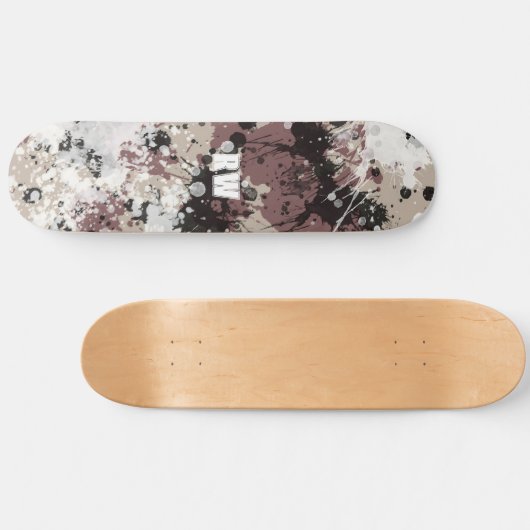 Moderne verfspatten gepersonaliseerd Skateboard (Horizontaal)